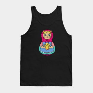 Catryoshka Farmer Cat Matryoshka Tank Top